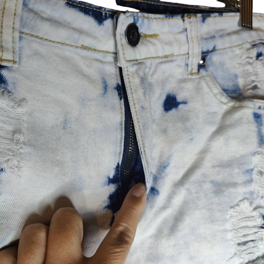 J & C High Rise Denim Short Shorts - Picture 4 of 7